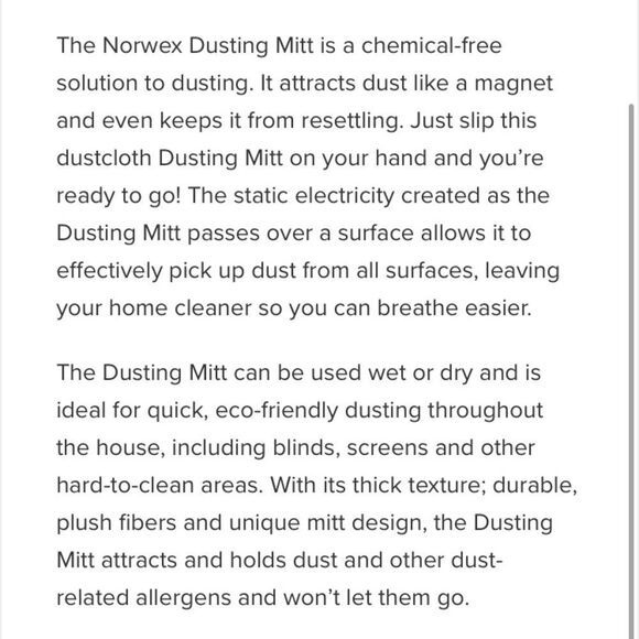 Norwex Dusting Mitt - Picture 4 of 6